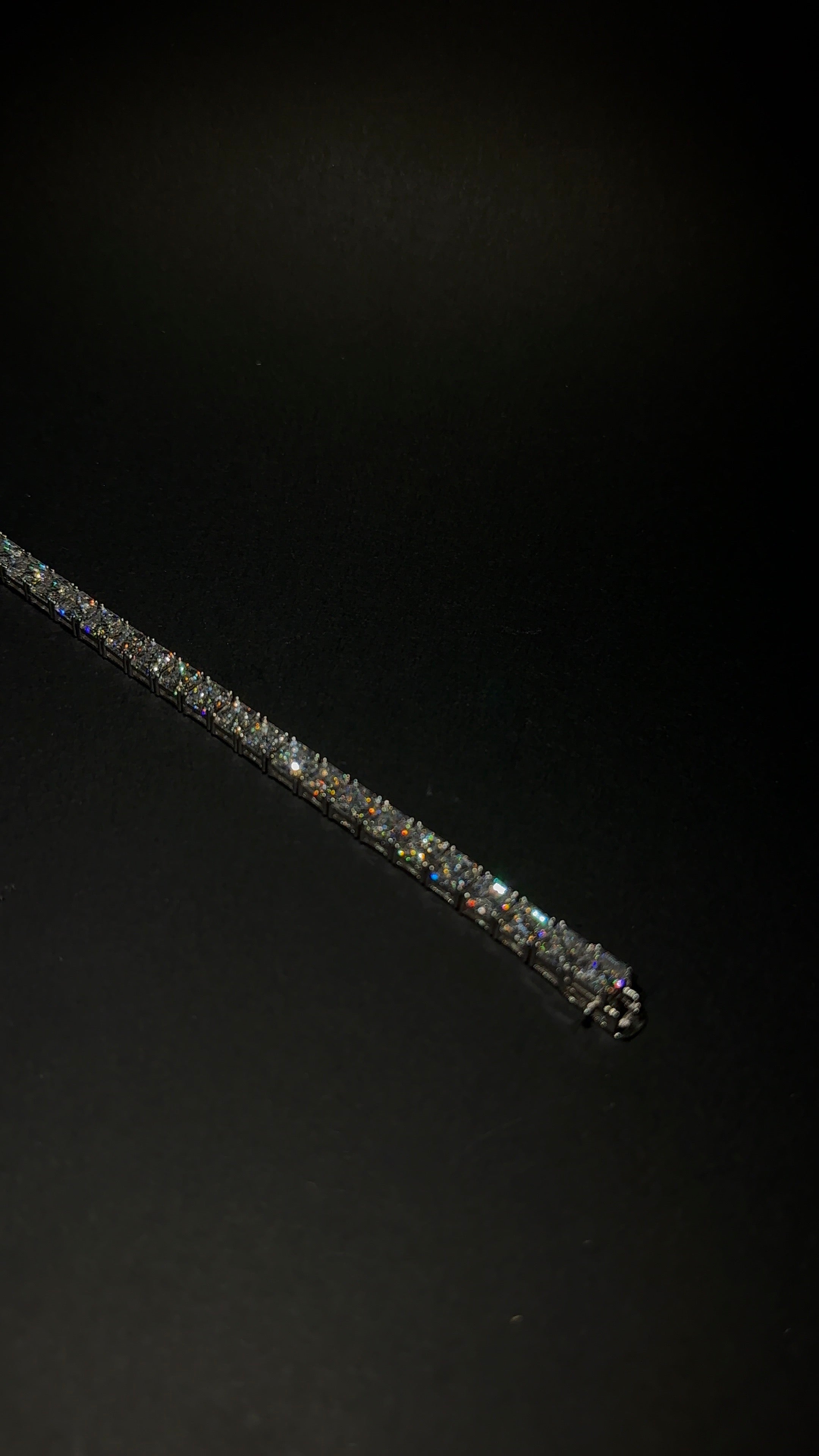 Square Cut Tennis Bracelet 6MM 7.5 Inch