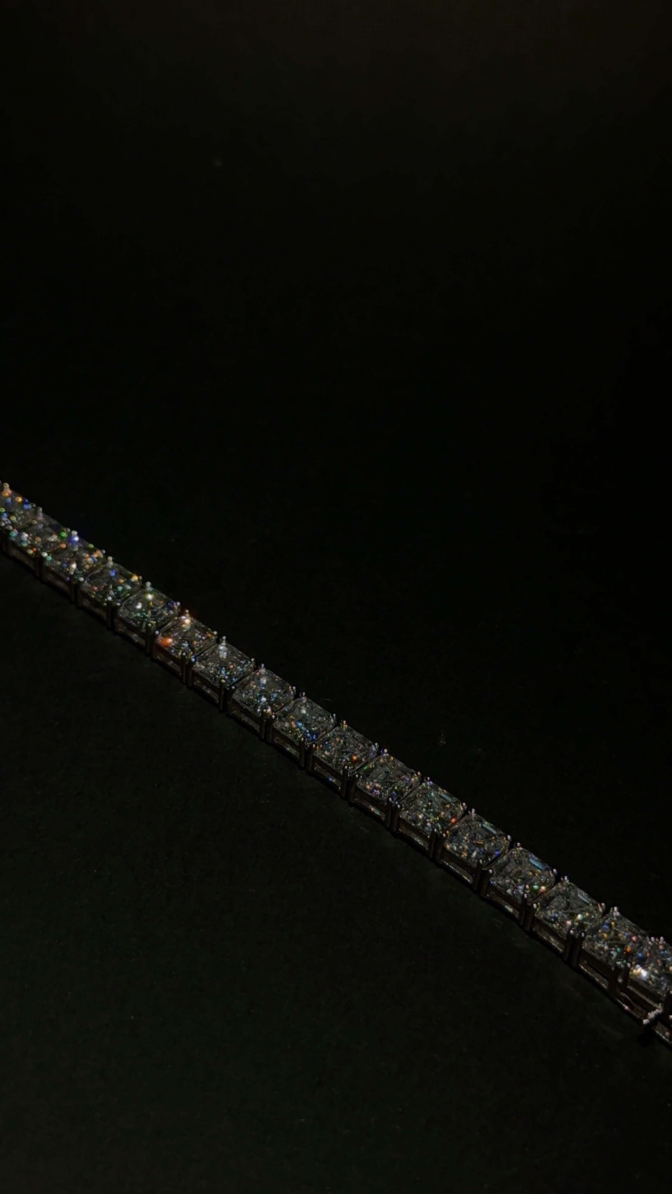 Square Cut Tennis Bracelet 6MM 7.5 Inch