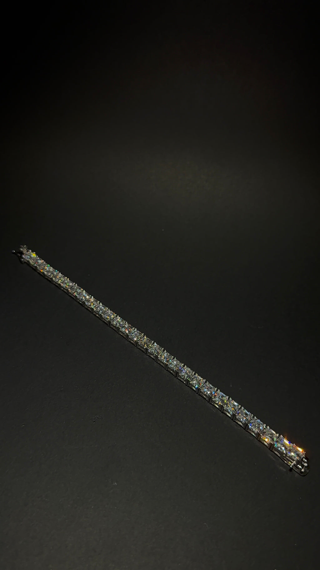 Square Cut Tennis Bracelet 6MM 7.5 Inch