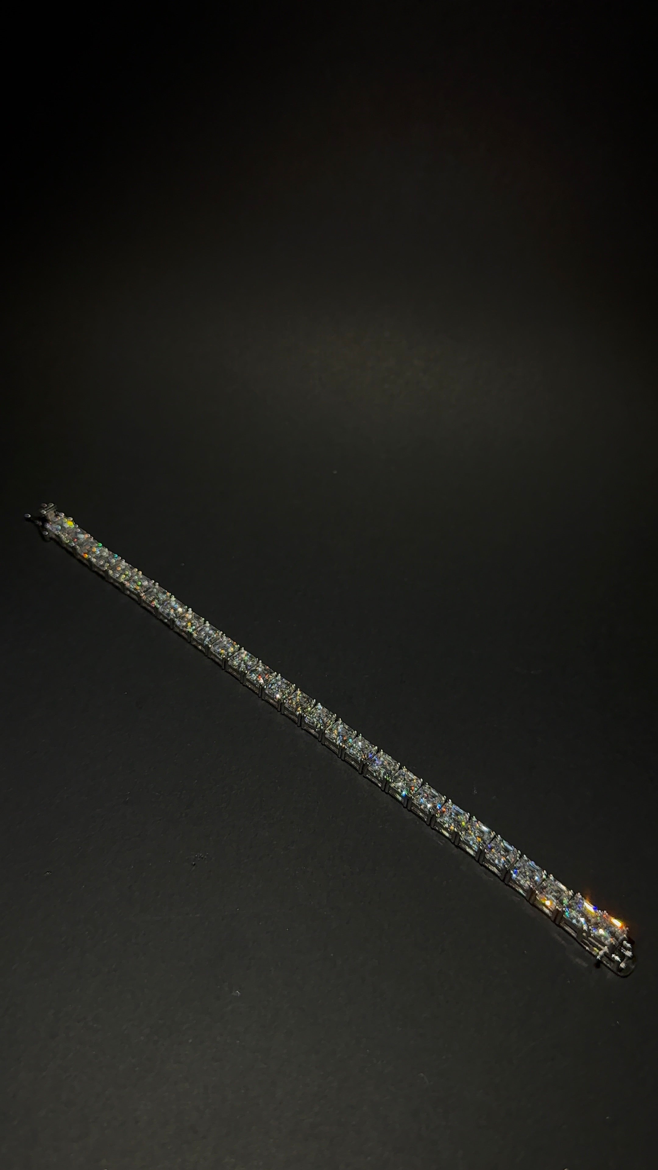 Square Cut Tennis Bracelet 6MM 7.5 Inch