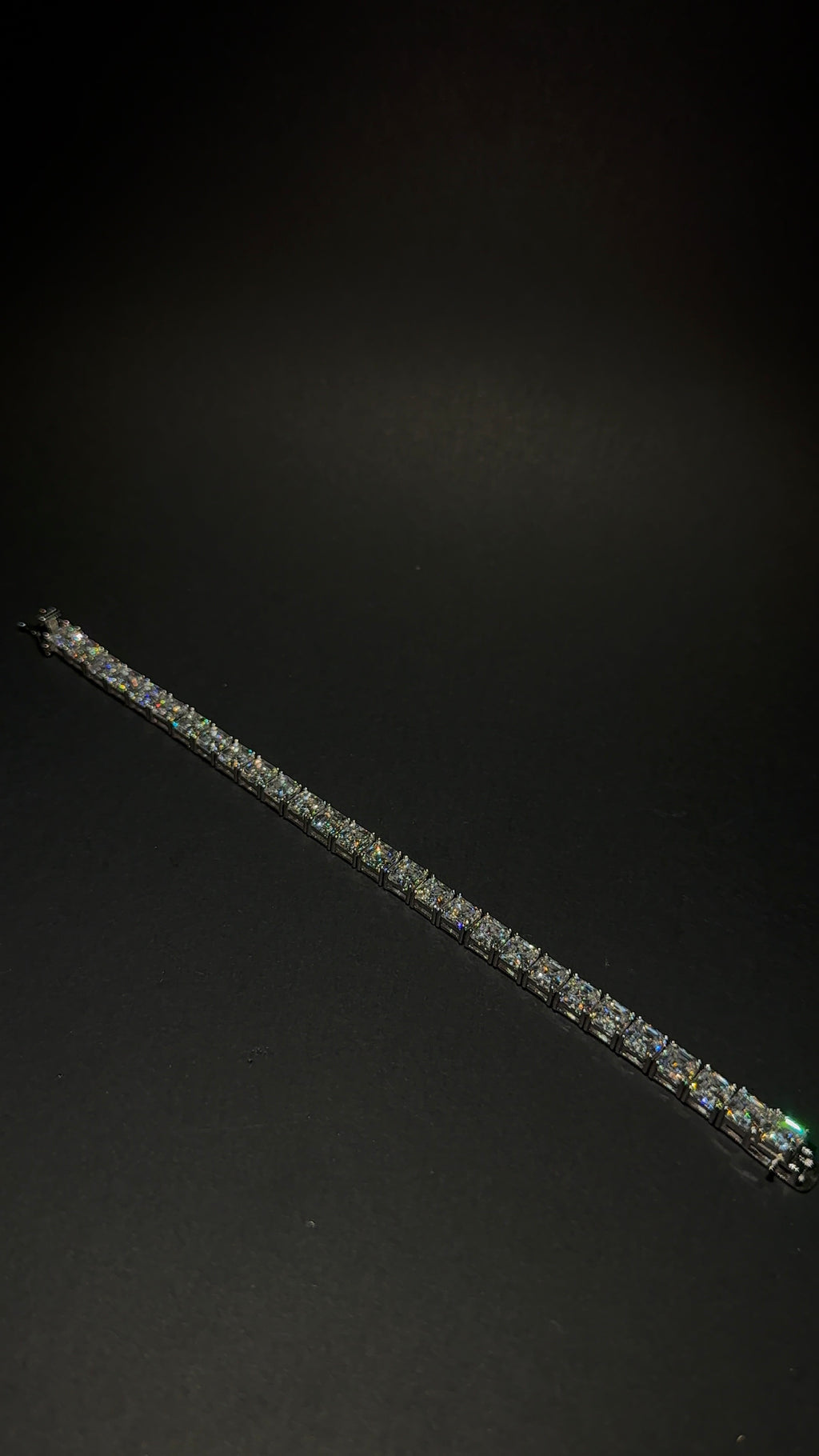 Square Cut Tennis Bracelet 6MM 7.5 Inch