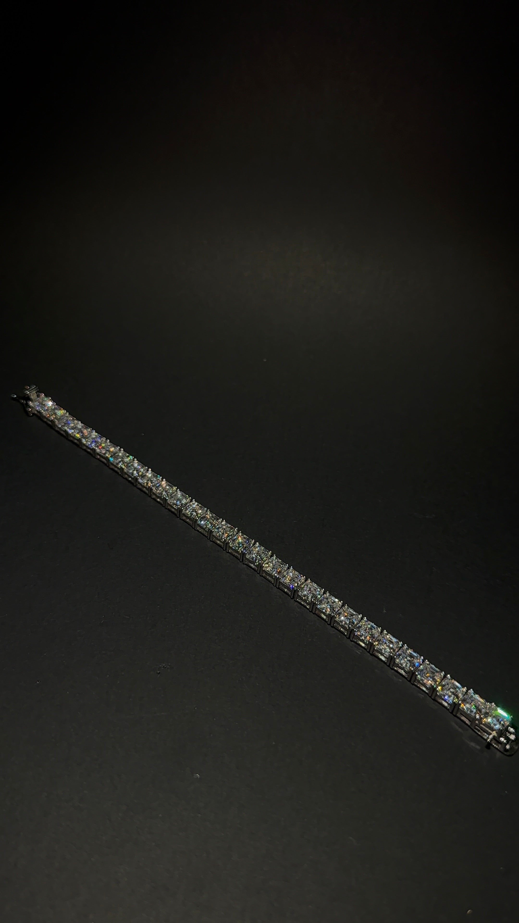 Square Cut Tennis Bracelet 6MM 7.5 Inch