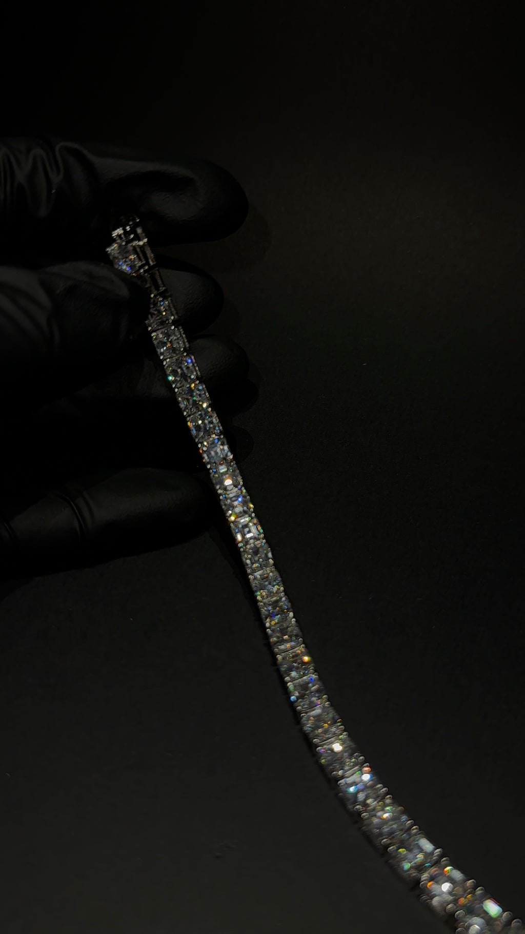 Square Cut Tennis Bracelet 6MM 7.5 Inch