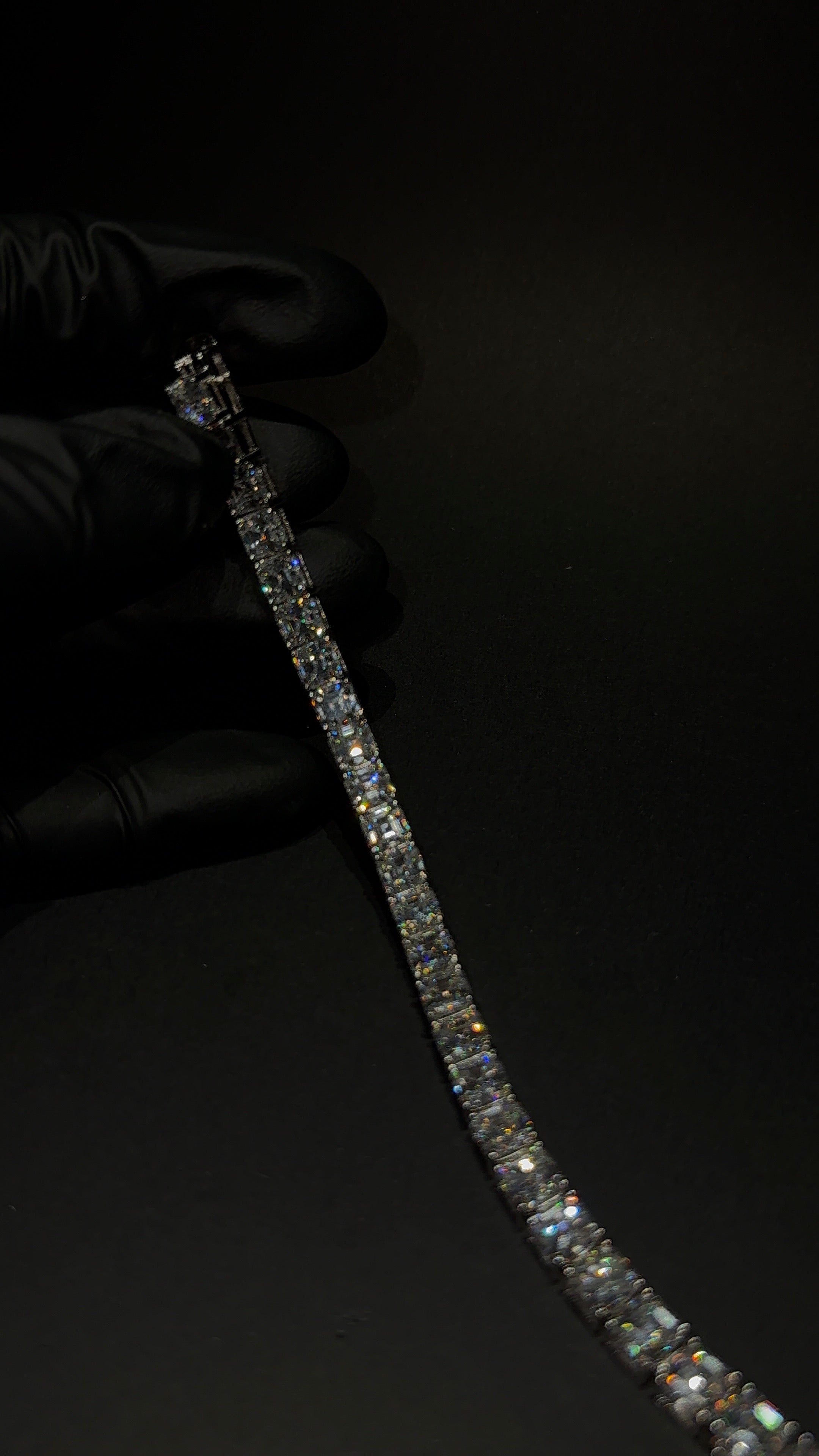 Square Cut Tennis Bracelet 6MM 7.5 Inch