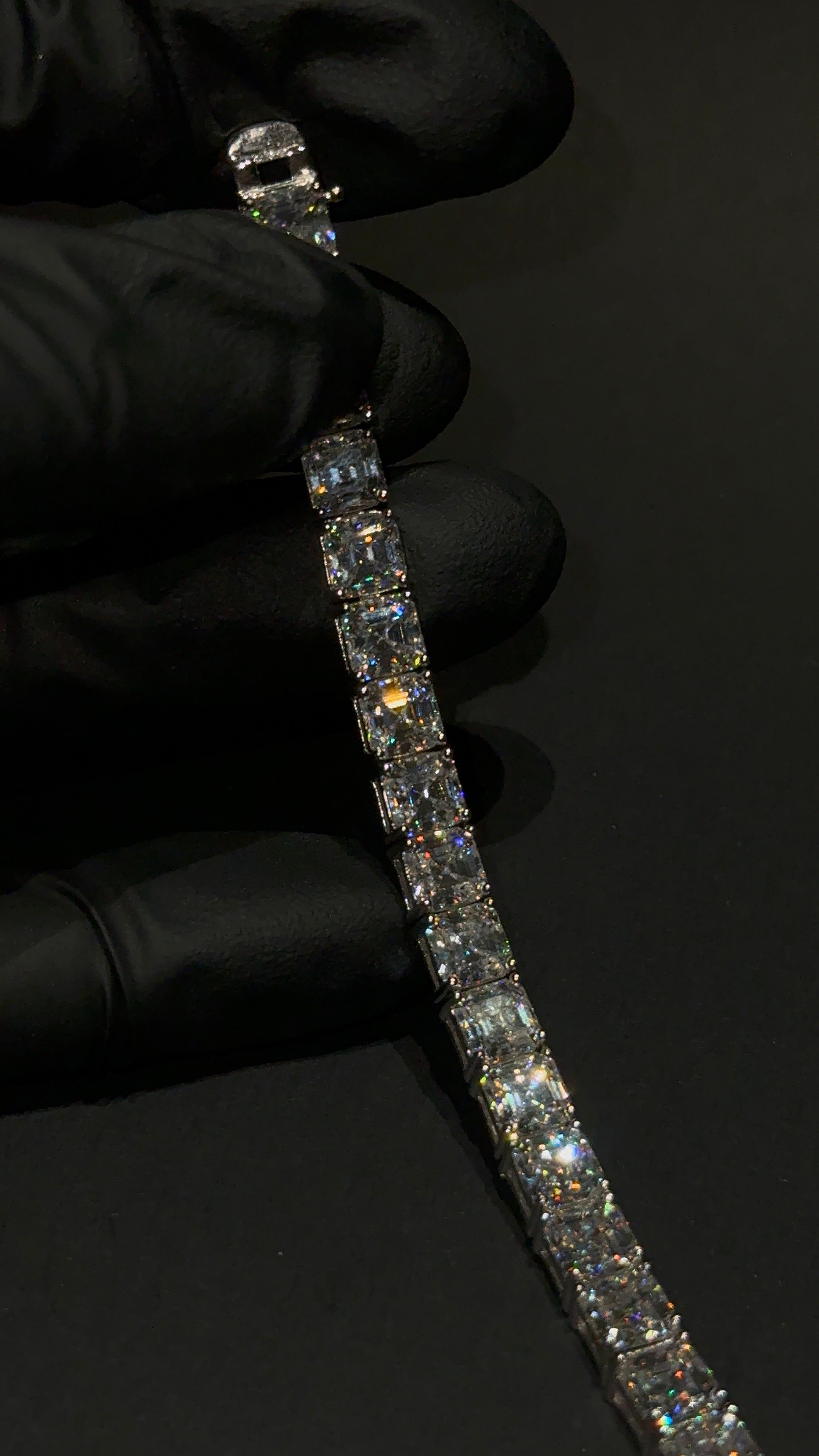 Square Cut Tennis Bracelet 6MM 7.5 Inch