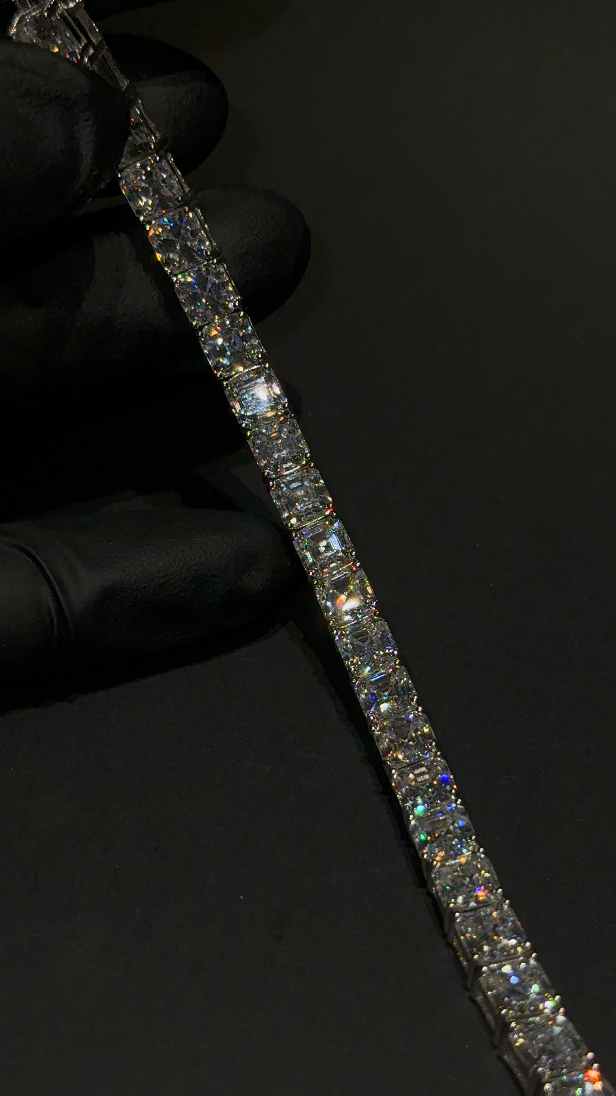 Square Cut Tennis Bracelet 6MM 7.5 Inch