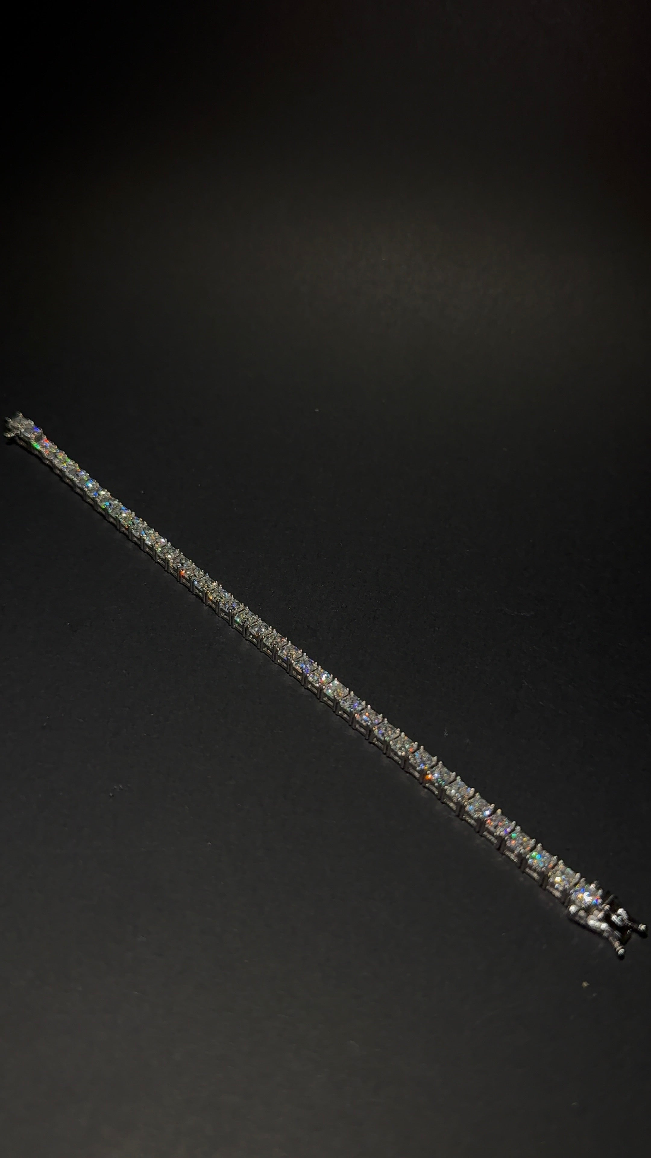 Square Cut Tennis Bracelet 4MM 7.5 Inch