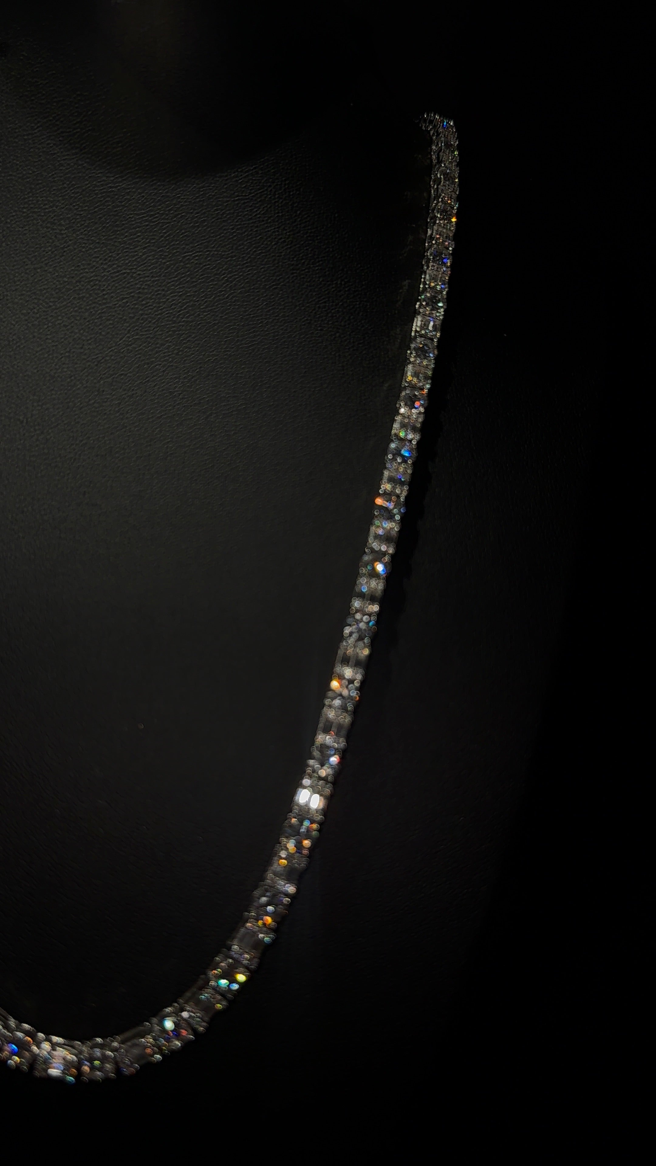 Baguette Round Cut Tennis Chain 4MM 24 Inch