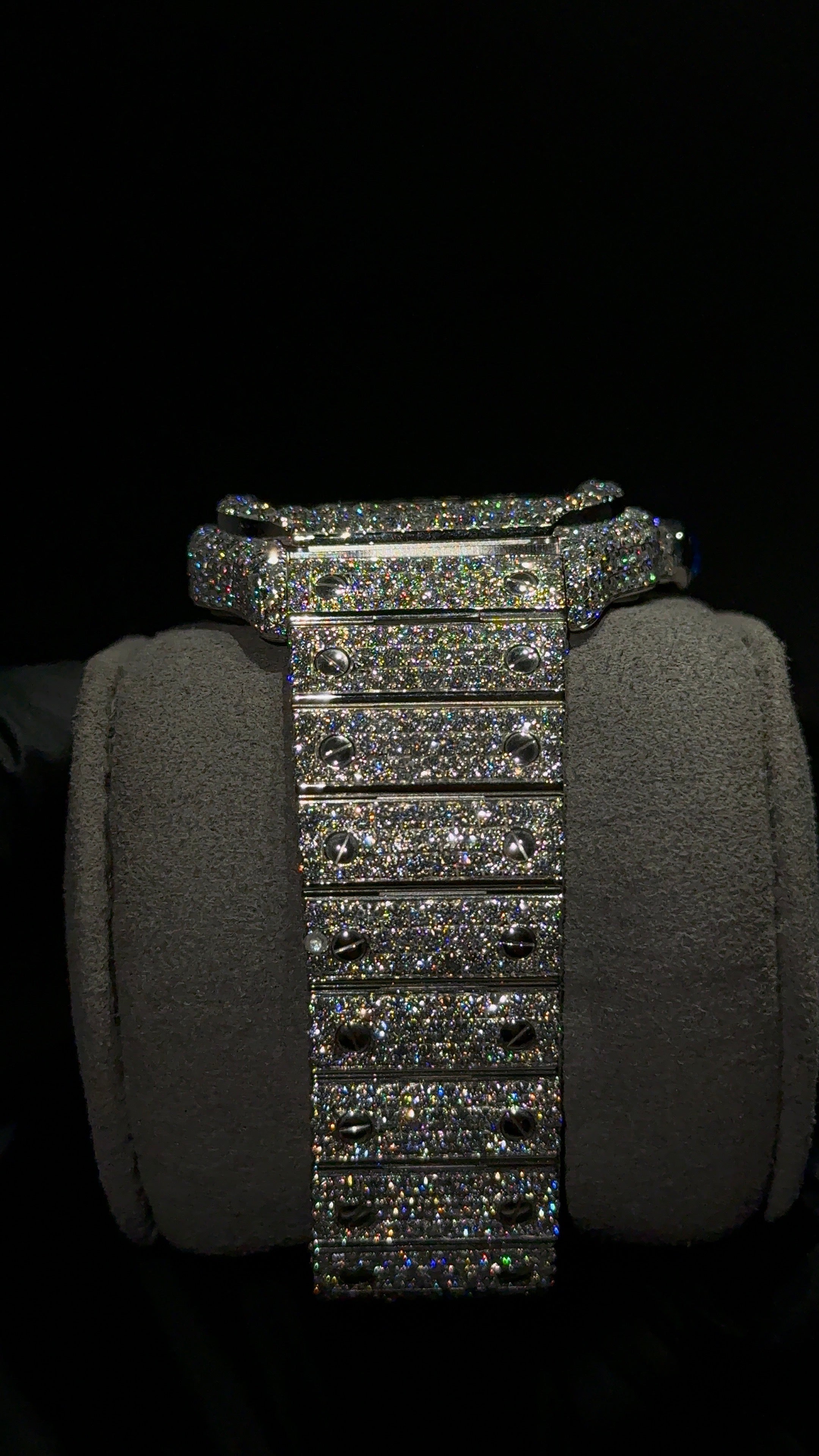 Iced out Cartier Santos Skeleton