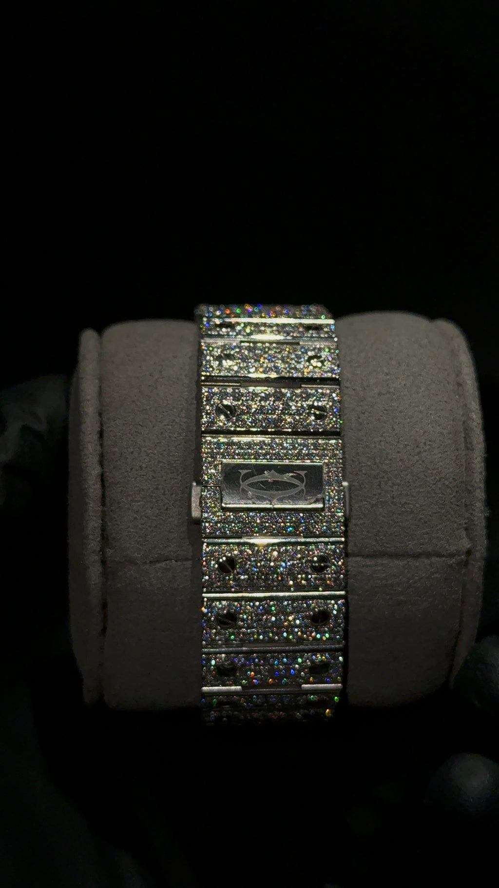 Iced out Cartier Santos Skeleton