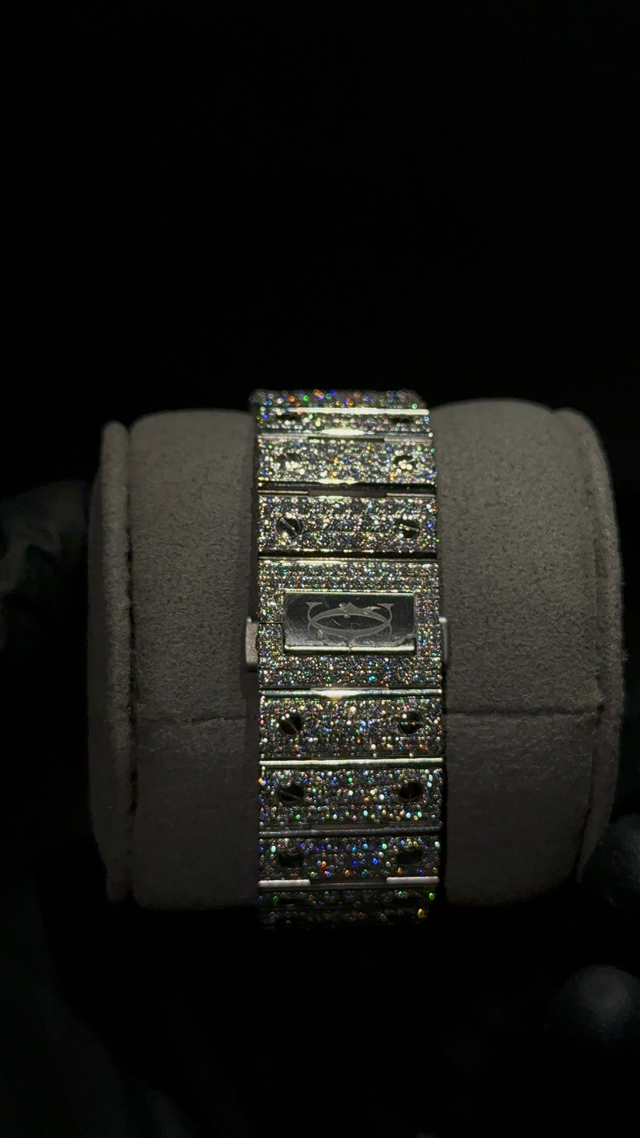 Iced out Cartier Santos Skeleton