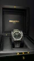 Audemars Piguet Black Dial Iced out Bezel