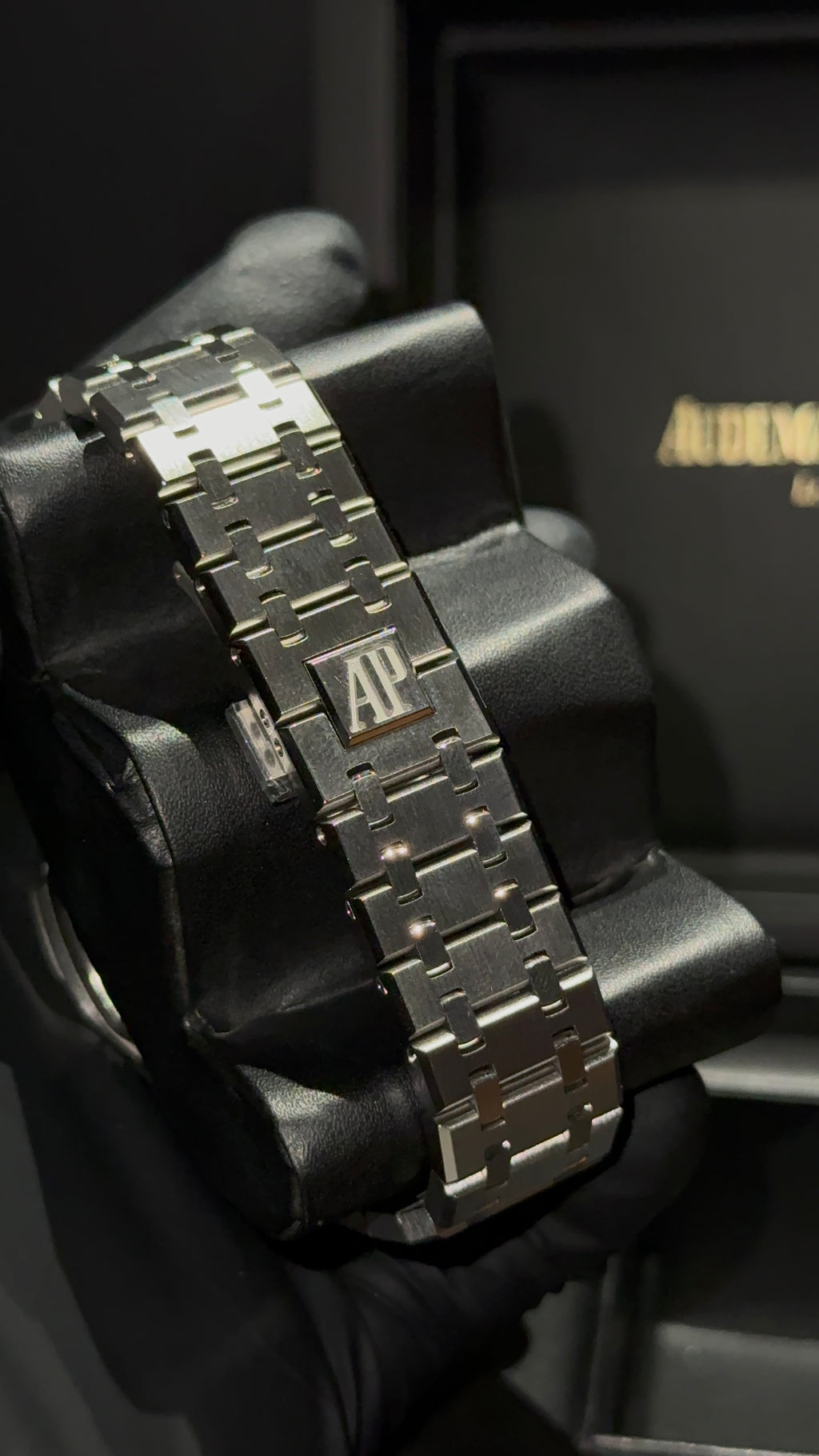 Audemars Piguet Black Dial Iced out Bezel