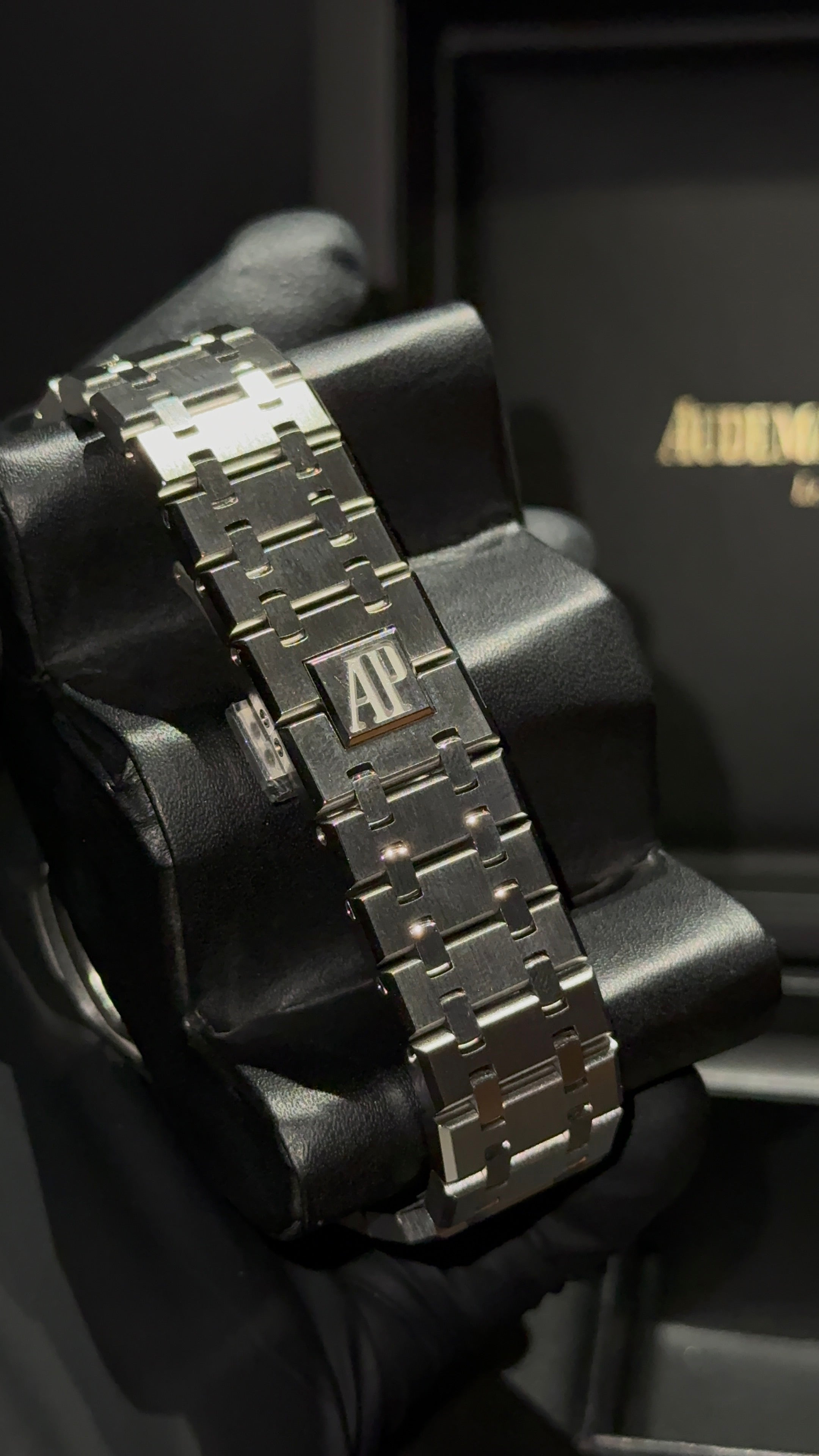 Audemars Piguet Black Dial Iced out Bezel