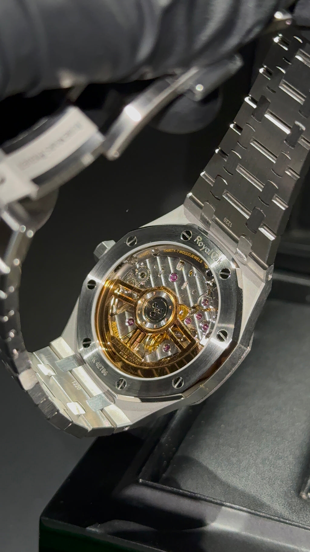 Audemars Piguet Black Dial Iced out Bezel